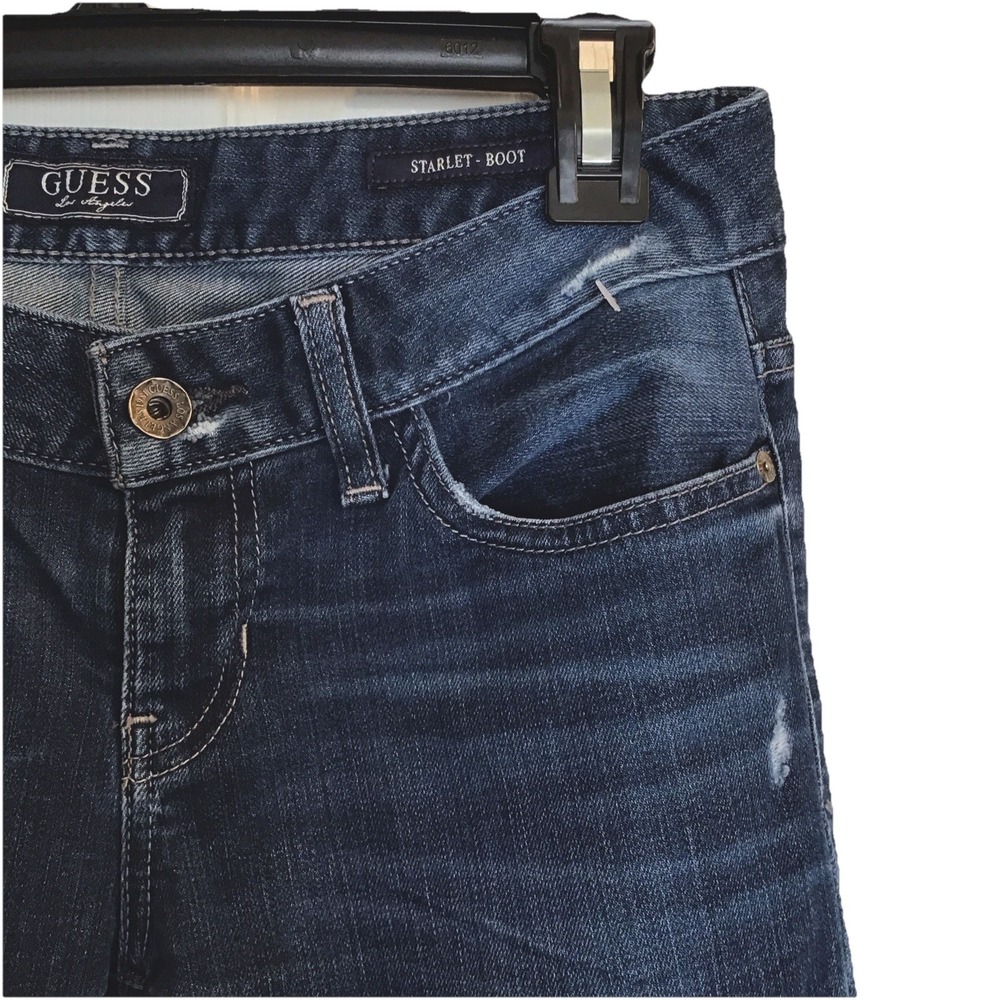 Guess Los Angeles Women's Jeans Size 27 Blue Stretch Starlet Slim Boot Cut - Picture 11 of 16